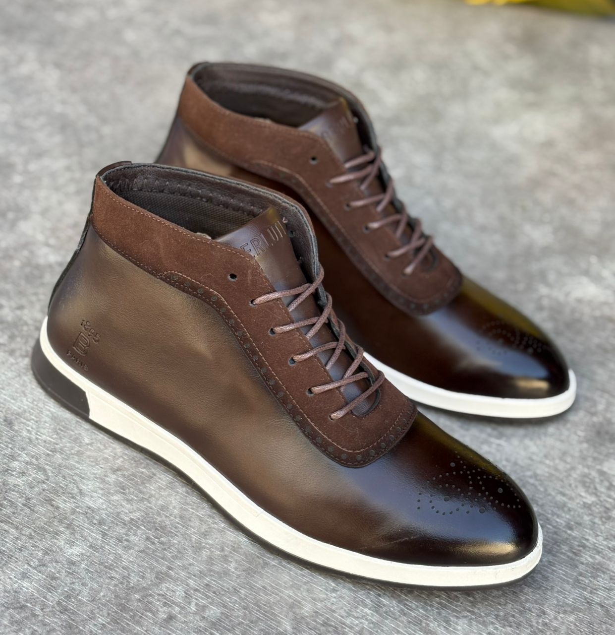 chaussure de ville montante marron